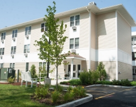 Exterior of the Rockridge apartments.