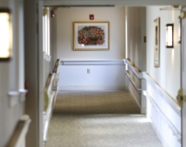 Long empty hallway at Rockridge.