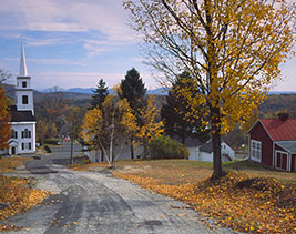 Fall day in historical Massachusetts.